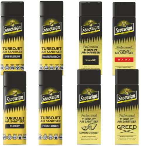 Carewise Sovereign Variety Mix 8 Bundle, Car Home Office Gym TurboJet Air Sanitiser
