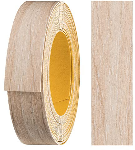 haggiy ruban de chant en mélamine autocollant 18 mm x 5 m I ruban de chant I ruban de chant pour meubles I maintien sûr sans repassage I placage pour étagères/panneaux en bois Ruester Libert clair