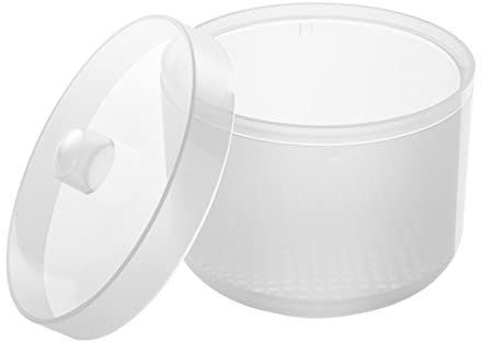 Nail Tray Sterilizer Box,1PC Nail Sterilizer Disinfection Tray Box Tools, Nail Tool Cleaner Round Boxes Bowl for Manicure Set of Tools Storage,Nail Art Disinfection Container (Transparent)