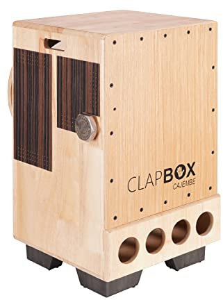 Clapbox Cajon Drum Birch Wood (Full Size) - NOT MADE IN CHINA - 3-in-1 - Cajon + Bongo + Darbuka | Most Popular Percussion Brand Online (Natural, Cajembe)