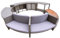 Bordo per Vasca Idromassaggio K2O Full Surround 180 Ø279x40x56 cm Set Circolare di 9 Settori con Sedute, Gradini e Spazio Contenitore