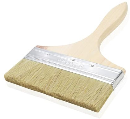 Pincel Plano de Superficie 200 mm, Pincel Plano con Mango Cómodo, Brochas Pintura, Brocha de Madera Exterior, para Grandes Superficies, Barniz, Acrílico, Pintura de Pared