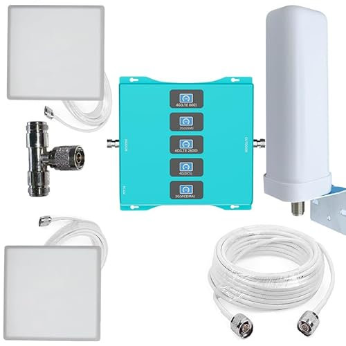 Amplificador de Cobertura Móvil gsm 2G 3G 4G, Repetidor de Señal (800/900/1800/2100/2600mhzB1/3/7/8/20)