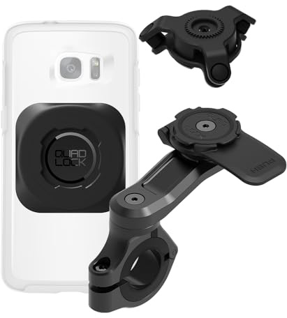 QUAD LOCK Soporte móvil Moto Pro para Manillar con Amortiguador de Vibraciones y Adaptador Universal mag