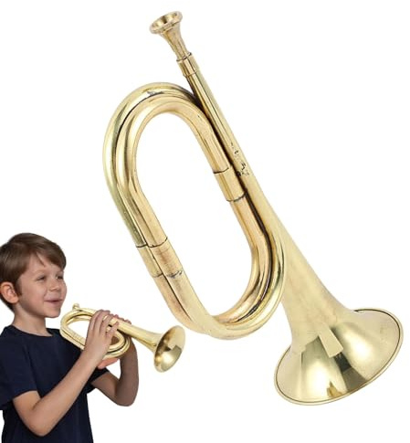 Tromba tromba, tromba placcata oro | Rubinetti per strumenti in ottone Bugle - Rame, tromba giocattolo dorato per orchestra, spettacoli di atmosfera per principianti