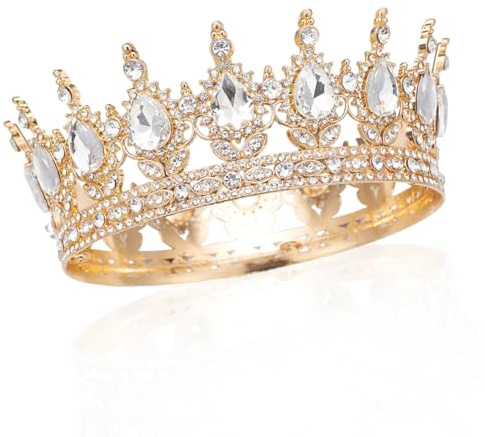 Crystal Crown, Princess Wedding Tiara,Queen Headband Princess Headpieces for Birthday Prom Pageant Graduate Costume Party Wedding, Closing Ball Festivals Dress Accessories