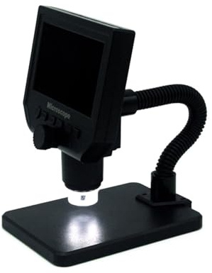 microscopio Digital Microscopio Digital monocular portátil, microscopio electrónico con 8 LED y Pantalla LCD HD de 4,3 Pulgadas, for Escuela Secundaria. portatil