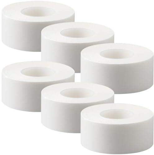 GARVALON Protector de Sudor Tela No Tejida Autoadhesivo para Ropa y Sombreros de Color Claro, Longitud Cortable y Fácil de Desmontar, 6 Rollos para Uso Portátil