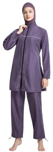 Mujer Islámica Trajes de baño Swimwear Musulmán Traje de baño Ropa de Playa Burkini Mujeres Musulmanes Burkini Traje de baño Árabe Manga Larga Hijab Impreso Tops Cap Bañadores Traje de Baño