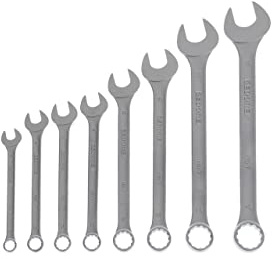 GEDORE Ring-Maulschlüssel-Satz, 8-teilig, SW 10-24 mm, 15° abgewinkelt, 12-kant, UD-Profil, Schraubenschlüssel Set, 7-08