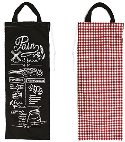 Les Trésors De Lily [M7709 - Sac à Pain 'Pain et Farines' Noir Rouge