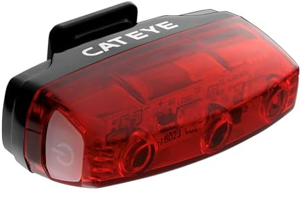 CatEye Rear Bike Light - Rapid Micro Compact 15 Lumen LED Bicycle Rear Light with Multiple Flash Modes | USB Rechargeable & Water-Resistant for Night Cycling Safety | Bike Accessories