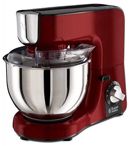 Russell Hobbs Desire - Robot de cocina (1000 W, Bol Inox de 5 l, Accesorios y Jarra para Batir, Rojo) - ref. 23480-56