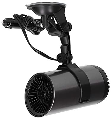 HeizlüFter Auto,150w Autoheizung 12V Tragbare 2 in 1 Heizung Kühlung, Auto HeizlüFter Tragbare Autoheizung Kann Heizen und Kühlen, 360-Grad-Drehung mit Saugnapf (schwarz)