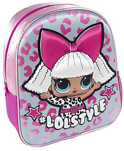 CERDÁ LIFE'S LITTLE MOMENTS 2100003426, Sac à Dos LOL 3D pour Enfants-Licence Officielle MGA Garçon, Couleur, Taille Unique
