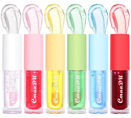 BoloShine Gloss à Lèvres Teinté 6 pièces, Huile à Lèvre Hydratant au Goût de Fruit, Gloss Repulpant Lèvres Brillant, Brillant à Lèvres Teinté, Lèvres Hydratante et Durable Maquillage Femmes
