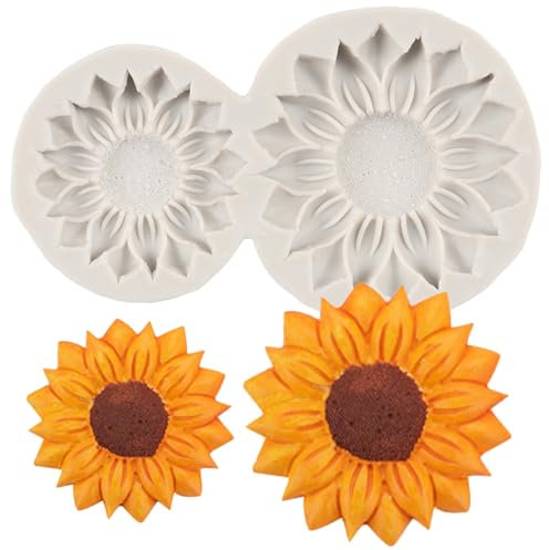 FCKEMLDS Moule en silicone pour décoration de gâteau en forme de chrysanthème pour décoration de cupcakes, bonbons, chocolat, pâte à sucre, argile polymère