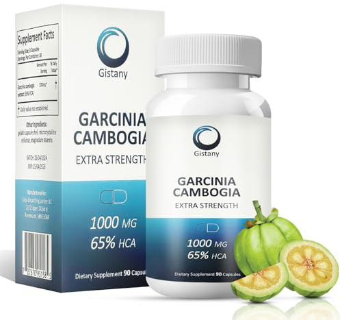 Gistany Extra Strength 65% HCA Pure Garcinia cambogia Natural Weight Loss Pills, Appetite Control Pill Dietary Supplement to Control Weight for Both Men and Women