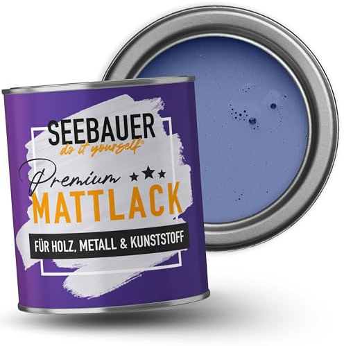 SEEBAUER diy Mattlack Lila 2,5L für Innen & Außen (No. 907 Magic Lavender) Möbelfarbe ohne Schleifen - Hybrid-Lack für Holz, Metall, Kunststoff - Holzlack, Möbellack hohe Deckkraft
