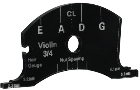 Piutouyar Black 3/4 Violin Bridges, Violin Bridge Fingerboard Repair Reference Tool Violins Making Template Tool Replacement Part