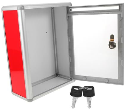 VILLCASE Boîte Aux Lettres Murale en Alliage Daluminium Antirouille Multifonctionnelle pour La Maison Le Bureau Ou Lextérieur