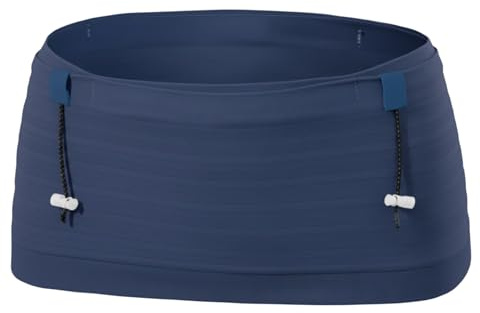 Ceinture Running, Convient aux Hommes et aux Femmes, Porte Votre téléphone et Votre flasque de Running, Ceinture de Running avec Porte-dossard et Porte-bâton (Bleu, S)