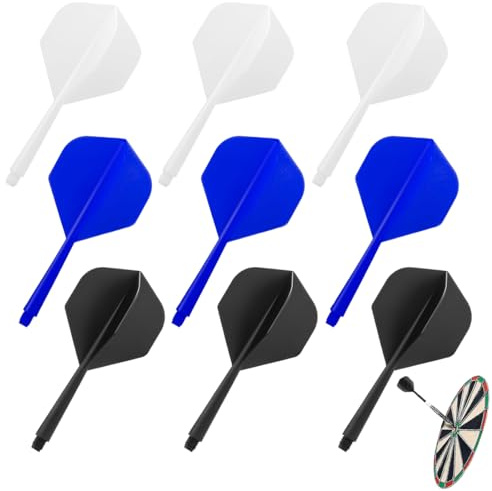 YIPFEN 9-teiliges Stable Dart Wing Set: Dartzubehör, Einteilige Dartflügel, Kunststoff-Dartschäfte und Kombinationen aus Dartschäften und Dartflügeln (2BA).