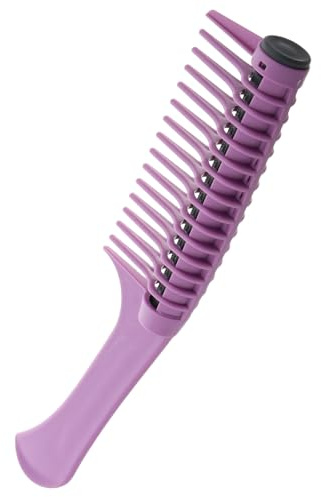 Ipetboom Pettine per Mèches Professionale in Plastica Viola Rullo Integrato, Strumento Multiuso per Tintura e Cura Chioma Ricci, Adatto a Saloni e Uso Domestico