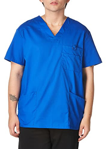 Dickies bröstficka för män topp medicinsk skrubb tröja