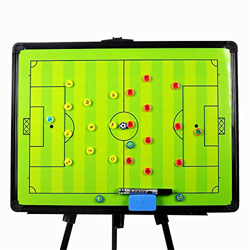 PhantomSky Pizarra Futbol Entrenador, Pizarra Magnetica Futbol Profesional con Imanes Lapiceros y Soporte, Carpeta Táctica Magnéticas de Futbol para Entrenadores y Arbitros (Tamaño: 60 cm x 45 cm)