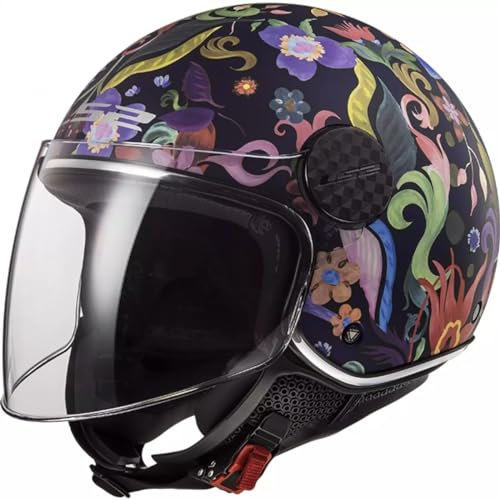 LS2, Jet-Motorradhelm Sphere LUX Bloom Matt Blue Pink, M