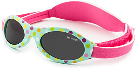 Kiddus Gafas de Sol Premium Polarizadas para bebé niña niño. 0 meses a 2 años. UV400 protección 100% contra rayos UVA y UVB. Suave puente de Silicona para la nariz. Banda ajustable de Neopreno