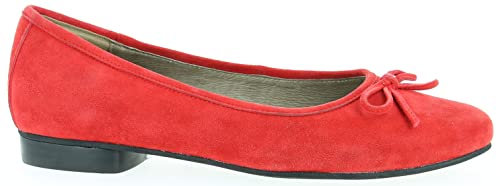 Andrea Conti Women's 0023647 Closed Ballet Flats, red, 6 UK