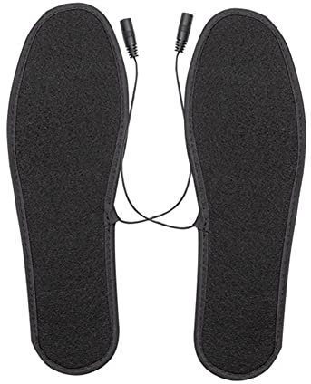 iSpchen USB Beheizte Einlegesohle Winter Warm Sohlenwärmer Heizung Warme Schuheinlagen Fußwärmer Outdoor Sports Beheizbare Thermosohlen Heizsohlen Elektrische Einlegesohlen für Damen Herren Größe