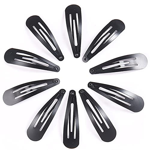 10 Pièces barettes cheveux,Barrette Noir,barrette cheveux,barette,barrettes,Accessoires de Cheveux,No Slip Barrettes,Pinces À Cheveux Snap,pour Femmes Filles