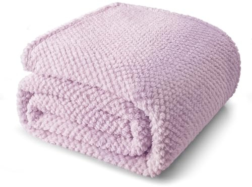 Whale Flotilla Manta Polar para Sofa, Manta Cama de Franela Suave, Mullida, Ligera y Cálida para Todas Las Estaciones, 130 x 170 cm, Lila