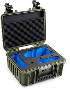 B&W Transportkoffer Outdoor für Drohne DJI Air 3, Air 3S und Fly More Combo - Typ 3000 Bronze-Grün - wasserdicht nach IP67 Zertifizierung, staubdicht, bruchsicher und unverwüstlich
