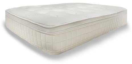 Naturepedic Pillow Top Organic Mattress - King Hybrid Mattress with Encased Coils for Comfort and Pressure Relieving Natural Latex - Naturally Cooling & Breathable