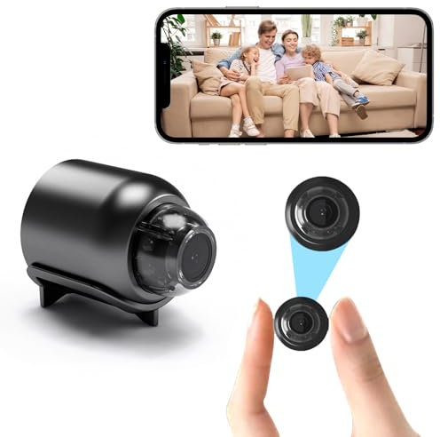 Spy Camera, Mini Spy Camera Wireless, 1080P HD WiFi Wireless Camera with Audio and Video, Small Nanny Cam for Home Security Surveillance Camera with Night Vision, Motion Detection IndoorOutdoor