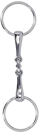 Pferdetrense, Flexible Pferdemaulrolle, Edelstahl-Pferdemaul, Anwendbar für 4,9-Zoll-Pferdemaul, Bequeme Pferderinge, Trensengebiss für Pferderennen-Zubehör