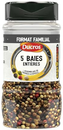 DUCROS - 5 Baies Entières, Mélanges de poivres et d'épices 190 g