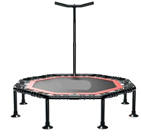 Trampolino Elastico Da Interno Mini trampolino indoor fitness for adulti Trampolino pieghevole for esercizi for bambini con impugnatura in schiuma regolabile Attrezzatura da palestra for la casa