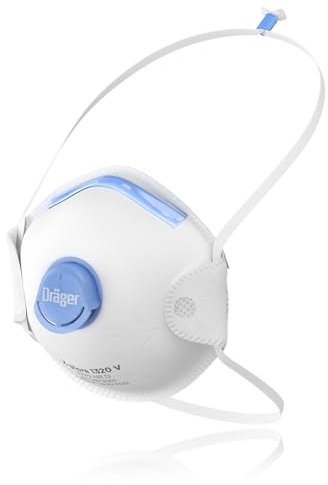 Dräger X-plore 1320 V | Lot de 10 masques de protection respiratoire antiparticules jetable FFP2 NR D | Filtration haute performance et confort d'utilisation