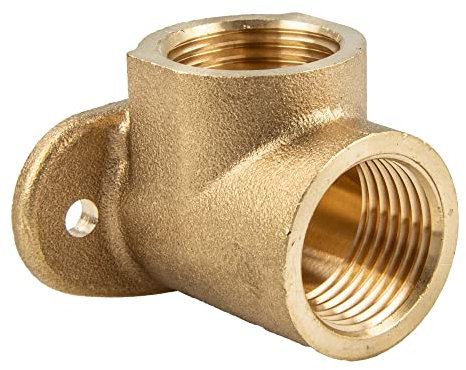 tecuro Wandscheibe 90° beidseitig Innengewinde Rp 3/4 Zoll, MS-blank CW617N