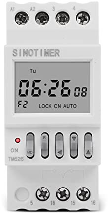 TM626 Netzschalter Timer 2 Kanäle Separate Steuerausgang 7 Tage Programmierbare Zeituhr Schalter 1 Sekunde Intervall Zeitsteuerung Relais DIN-Schienenmontage AC220V Zeitschaltuhr Schalter