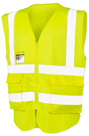 Result Safe-Guard R479X Herr Verkställande Lugn Maska Säkerhets Väst - Fluorescerande Gul - S