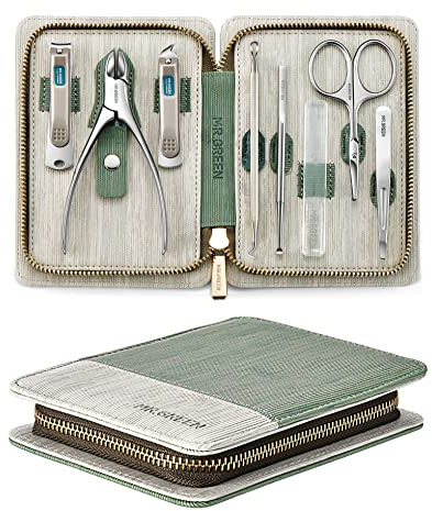 MR.GREEN Maniküre Set 8 in 1, Prämie Maniküre Pediküre Set, Höhere Qualität Solingen Edelstahl Nagelset, Tragbares Reise-Pflegeset, Professionelles Nagelschere set mit Exquisiter Ledertasche