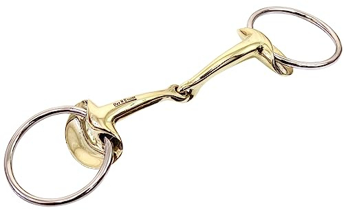 BAR H EQUINE Stainless Steel O Ring Broken Snaffle Brass Mouth Bit | Bits for Horses Horse and bridles