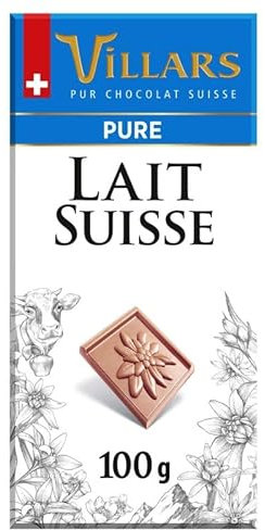 VILLARS | Tablette Dégustation Chocolat Au Lait Suisse 100G | Lot De (3) | livraison offerte