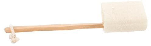 Ipetboom Cepillo De Baño De Lufa Natural Palo De Madera Largo, Esponja Vegetal Exfoliante Piel, Herramienta De Limpieza Corporal Para Ducha y Baño, Masaje Suave Para Brazos y Espalda